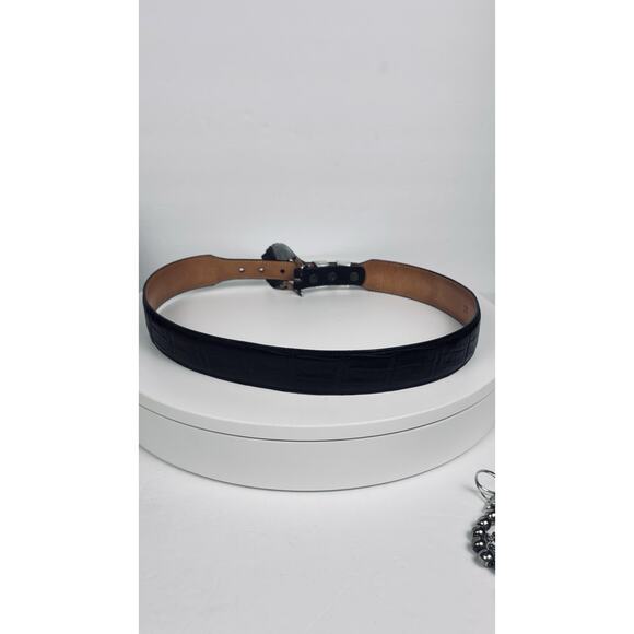 CR Navajo American Sterling Silver Ranger Belt Buckle Gilbert Ortega Galleries - Picture 10 of 13